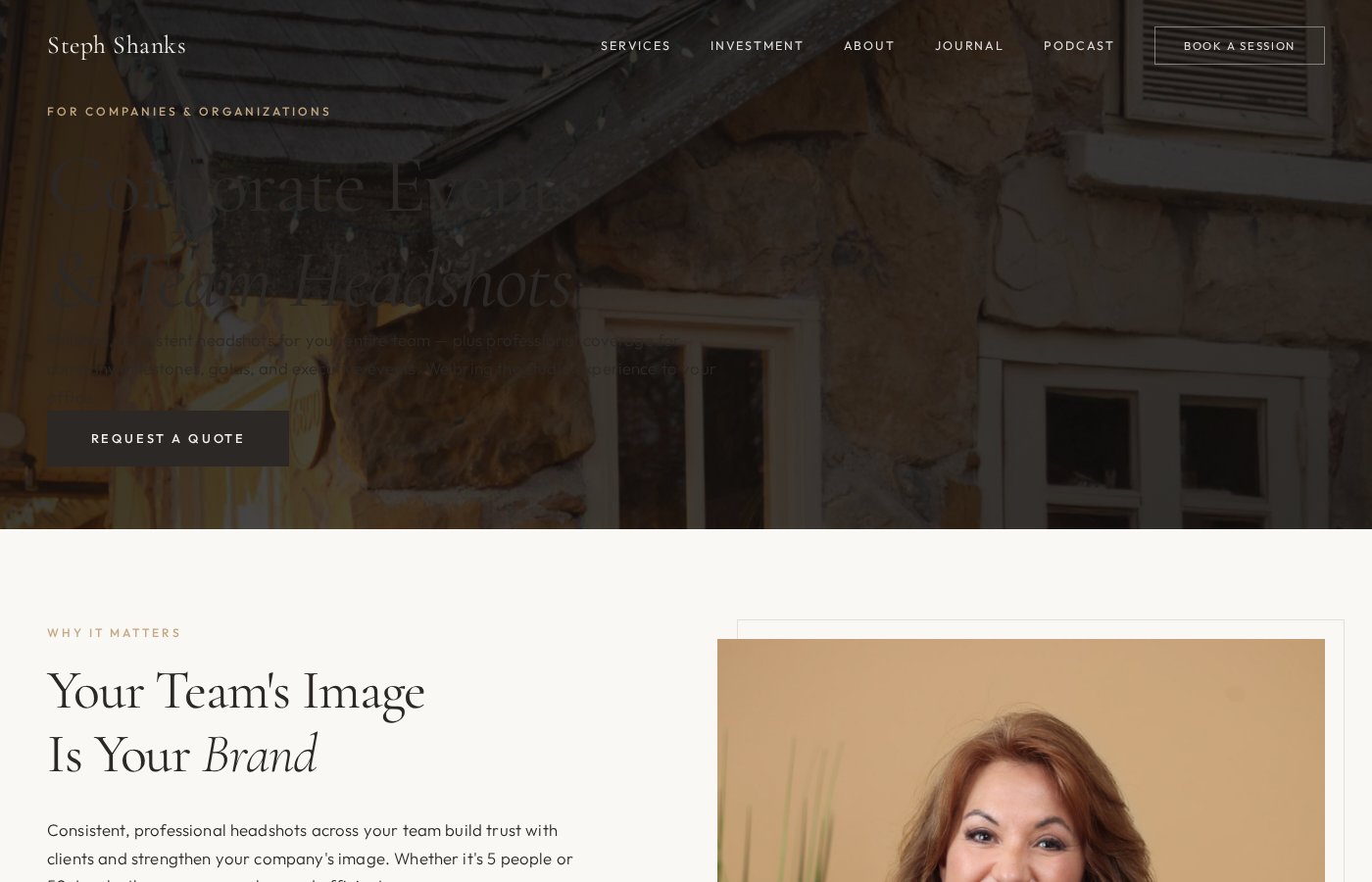 Steph Shanks Photography — corporate events page